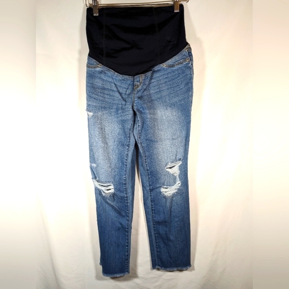 Isabel Maternity Straight Cropped Over the Belly Jeans Size 2 by Ingrid & Isabel